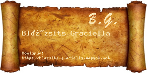 Blázsits Graciella névjegykártya